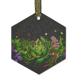 Herbs & Spices Flat Glass Ornament - Hexagon