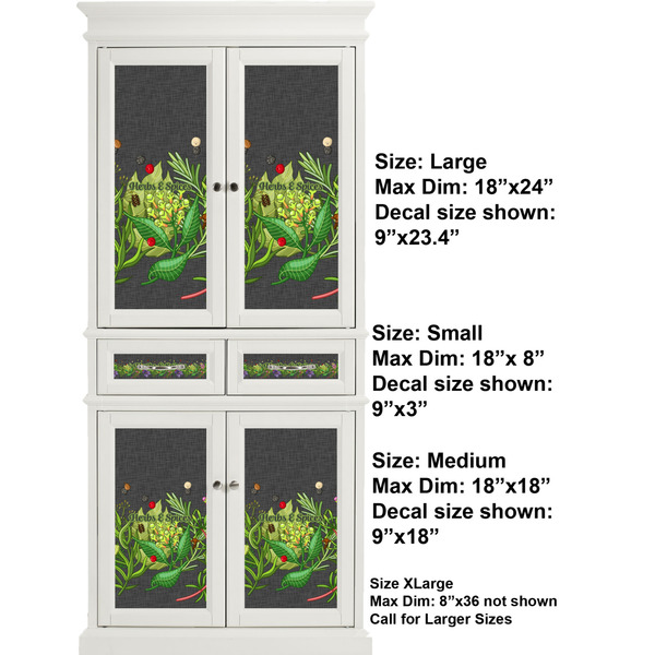 Herbs & Spices Full Cabinet (Show Sizes)