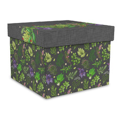 Herbs & Spices Gift Box with Lid - Canvas Wrapped - Large