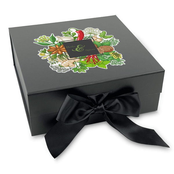 Custom Herbs & Spices Gift Box with Magnetic Lid - Black
