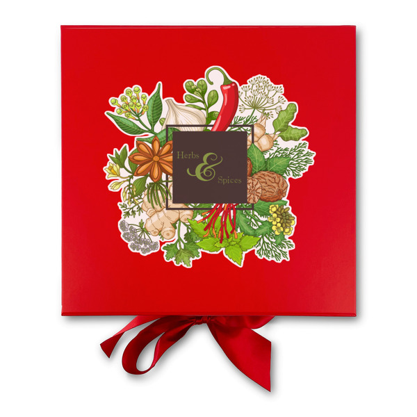 Herbs & Spices Gift Boxes with Magnetic Lid - Red - Approval