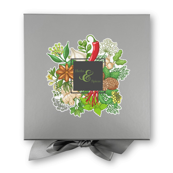 Herbs & Spices Gift Boxes with Magnetic Lid - Silver - Approval