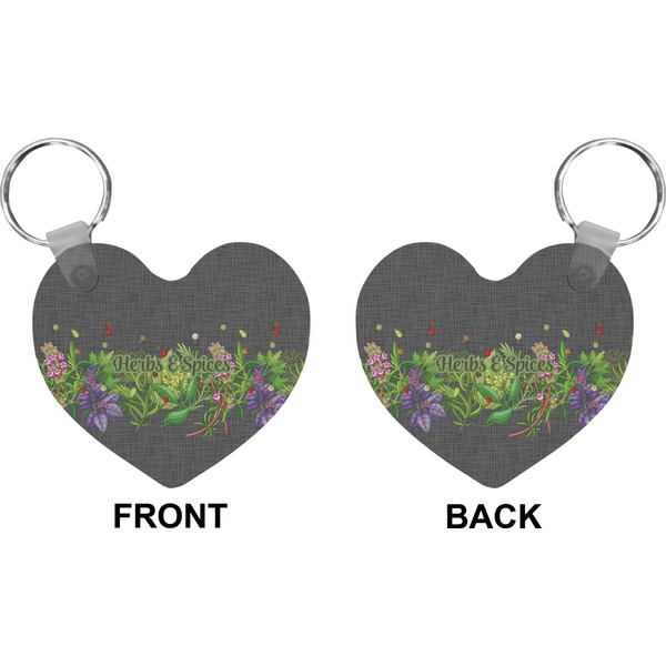 Herbs & Spices Heart Keychain (Front + Back)