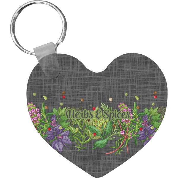 Custom Herbs & Spices Heart Plastic Keychain