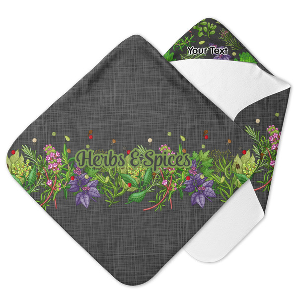 Custom Herbs & Spices Hooded Baby Towel (Personalized)