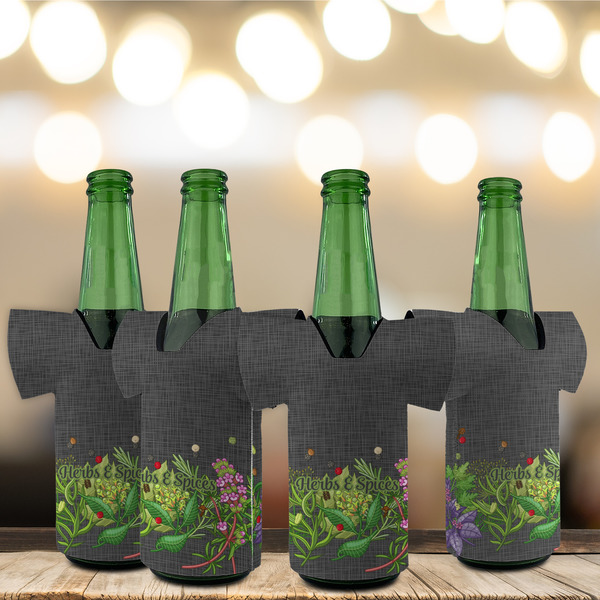 Herbs & Spices Jersey Bottle Cooler - Set of 4 - LIFESTYLE
