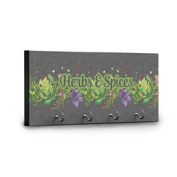 Herbs & Spices Key Hanger - Front View with Hooks