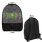 Herbs & Spices Large Backpack - Black - Front & Back View