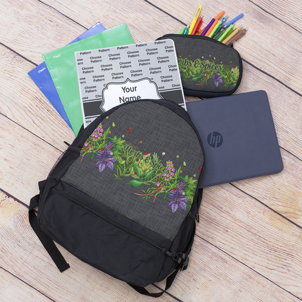 Herbs & Spices Large Backpack - Black - With Stuff