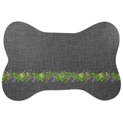 Herbs & Spices Bone Shaped Dog Food Mat (Large) (Personalized)