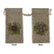 Herbs & Spices Large Burlap Gift Bags - Front & Back