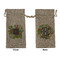 Herbs & Spices Large Burlap Gift Bag - Front & Back