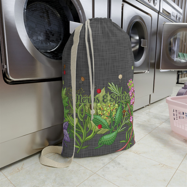 Herbs & Spices Large Laundry Bag - In Context