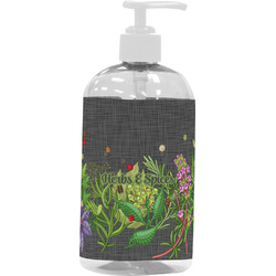Herbs & Spices Plastic Soap / Lotion Dispenser (16 oz - Large - White)