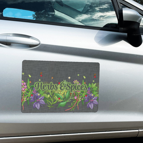 Herbs & Spices Large Rectangle Car Magnets- In Context