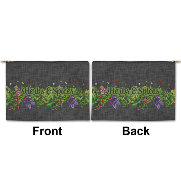 Herbs & Spices Large Zipper Pouch Approval (Front and Back)