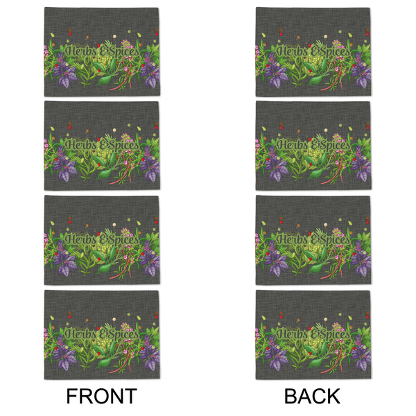 Herbs & Spices Linen Placemat - APPROVAL Set of 4 (double sided)