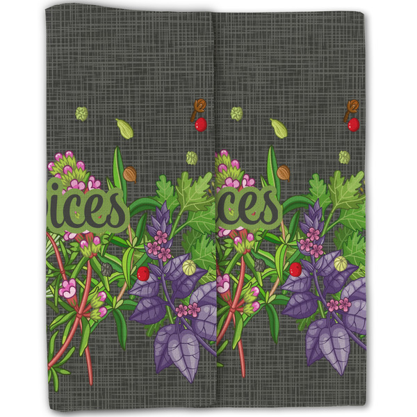 Herbs & Spices Linen Placemat - Folded Half (double sided)
