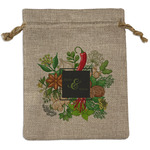 Herbs & Spices Medium Burlap Gift Bag - Front