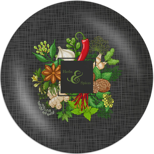 Custom Herbs & Spices Melamine Salad Plate - 8" (Personalized)
