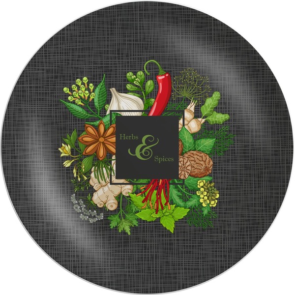 Custom Herbs & Spices Melamine Plate (Personalized)