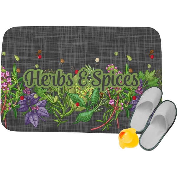 Custom Herbs & Spices Memory Foam Bath Mat (Personalized)
