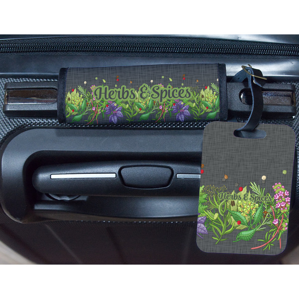 Herbs & Spices Metal Luggage Tag & Handle Wrap - In Context