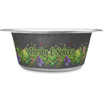Herbs & Spices Stainless Steel Dog Bowl - Large (Personalized)