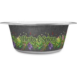 Herbs & Spices Stainless Steel Dog Bowl - Small (Personalized)