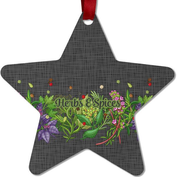 Custom Herbs & Spices Metal Star Ornament - Double Sided