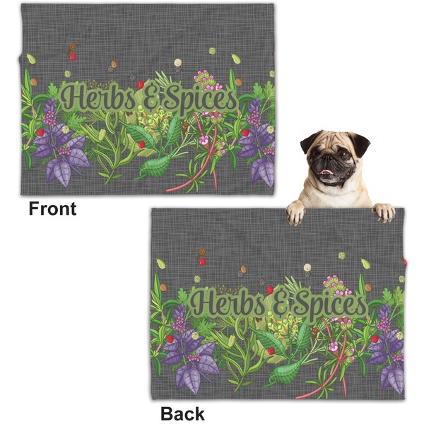 Herbs & Spices Microfleece Dog Blanket - Regular - Front & Back