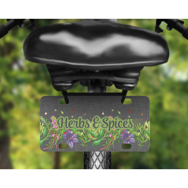 Herbs & Spices Mini License Plate on Bicycle