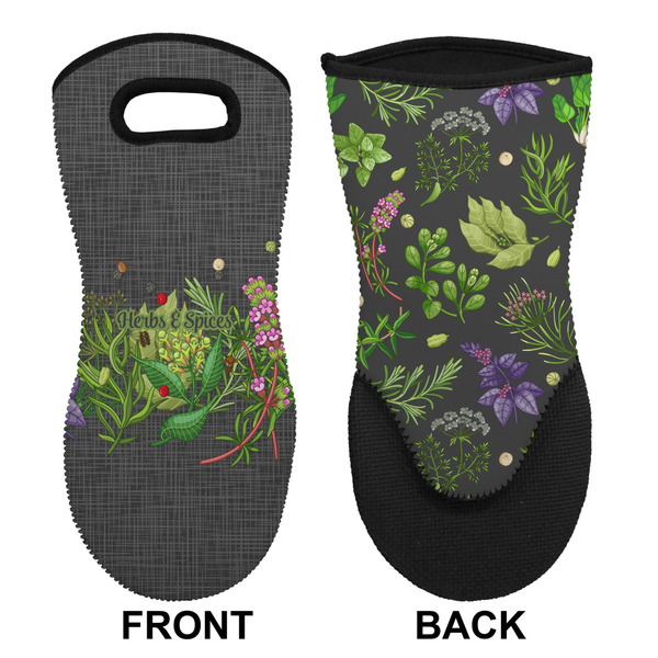 Herbs & Spices Neoprene Oven Mitt (Front & Back)