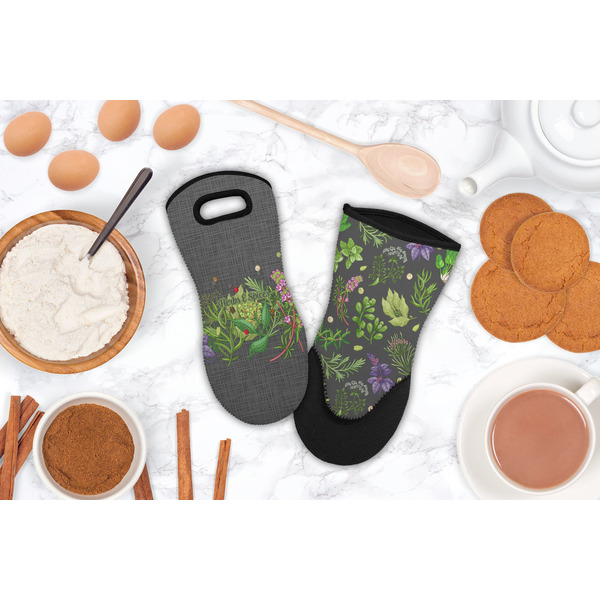 Herbs & Spices Neoprene Oven Mitt - Lifestyle Image