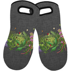Herbs & Spices Neoprene Oven Mitts - Set of 2