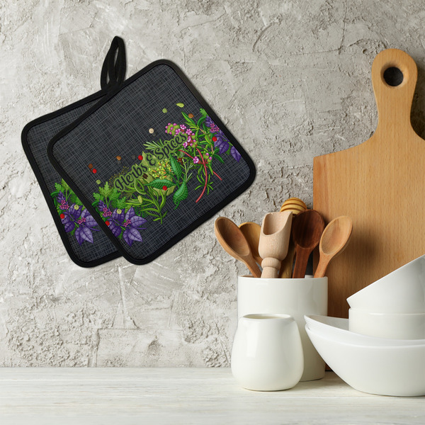 Herbs & Spices Neoprene Pot Holder - Set of 2  LIFESTYLE
