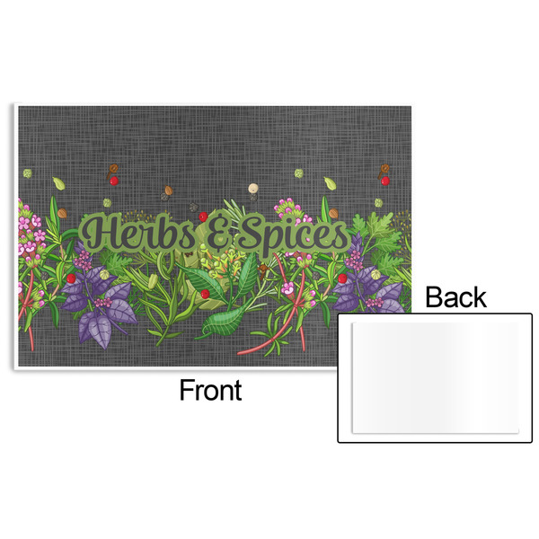 Herbs & Spices Disposable Paper Placemat - Front & Back