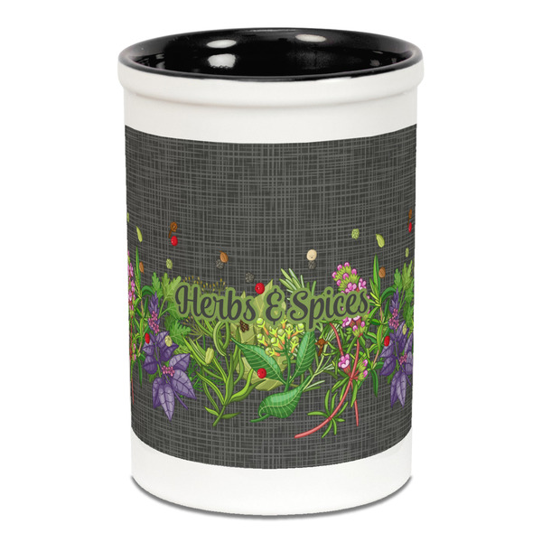 Herbs & Spices Pencil Holder - Black