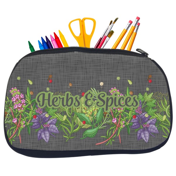 Custom Herbs & Spices Neoprene Pencil Case - Medium