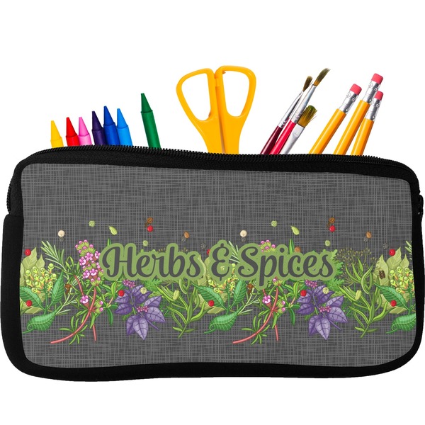 Custom Herbs & Spices Neoprene Pencil Case - Small