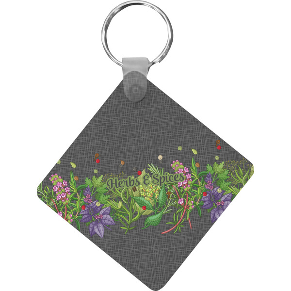 Custom Herbs & Spices Diamond Plastic Keychain