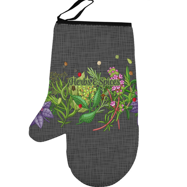 Custom Herbs & Spices Left Oven Mitt (Personalized)