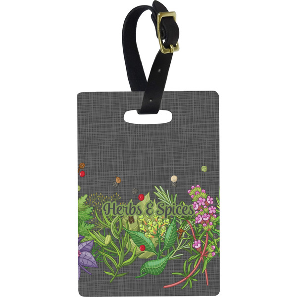 Custom Herbs & Spices Plastic Luggage Tag - Rectangular
