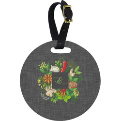 Herbs & Spices Plastic Luggage Tag - Round