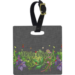 Herbs & Spices Plastic Luggage Tag - Square