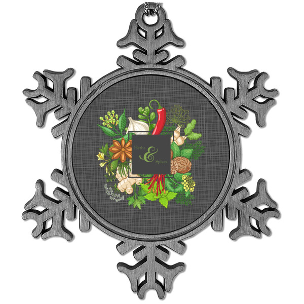 Custom Herbs & Spices Vintage Snowflake Ornament