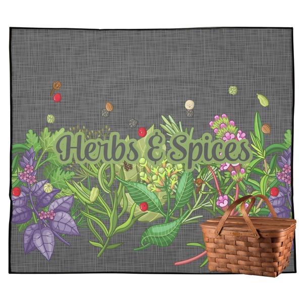 Custom Herbs & Spices Outdoor Picnic Blanket (Personalized)