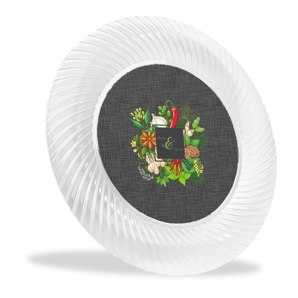 Custom Herbs & Spices Plastic Party Dinner Plates - 10"