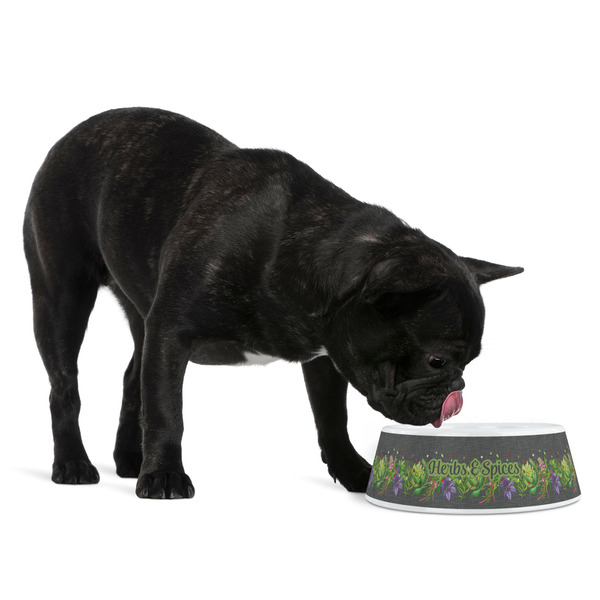 Herbs & Spices Plastic Pet Bowls - Medium - LIFESTYLE