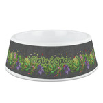 Herbs & Spices Plastic Dog Bowl